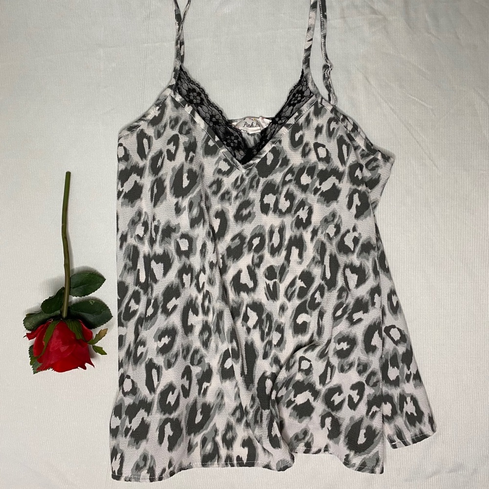 Leopard laced blouse